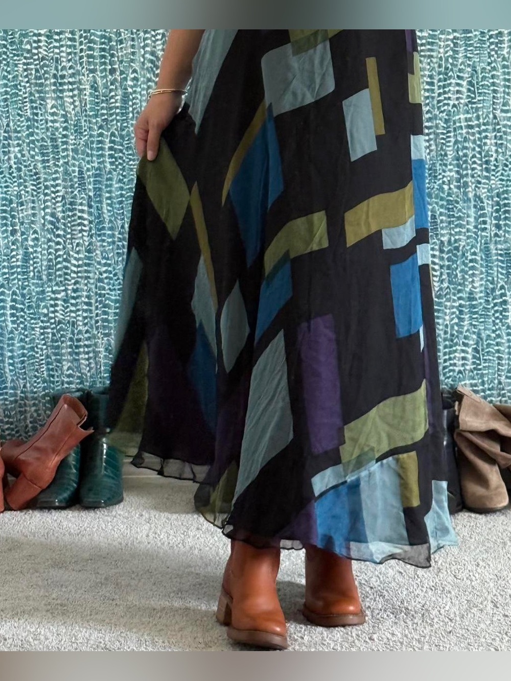 VINTAGE Dana Buchman Black Maxi Skirt (6P)